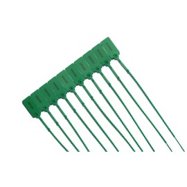 100 X GREEN SECURITY TAGS NUMBERED PULL TIES SECURE ANTI-TAMPER SEALS