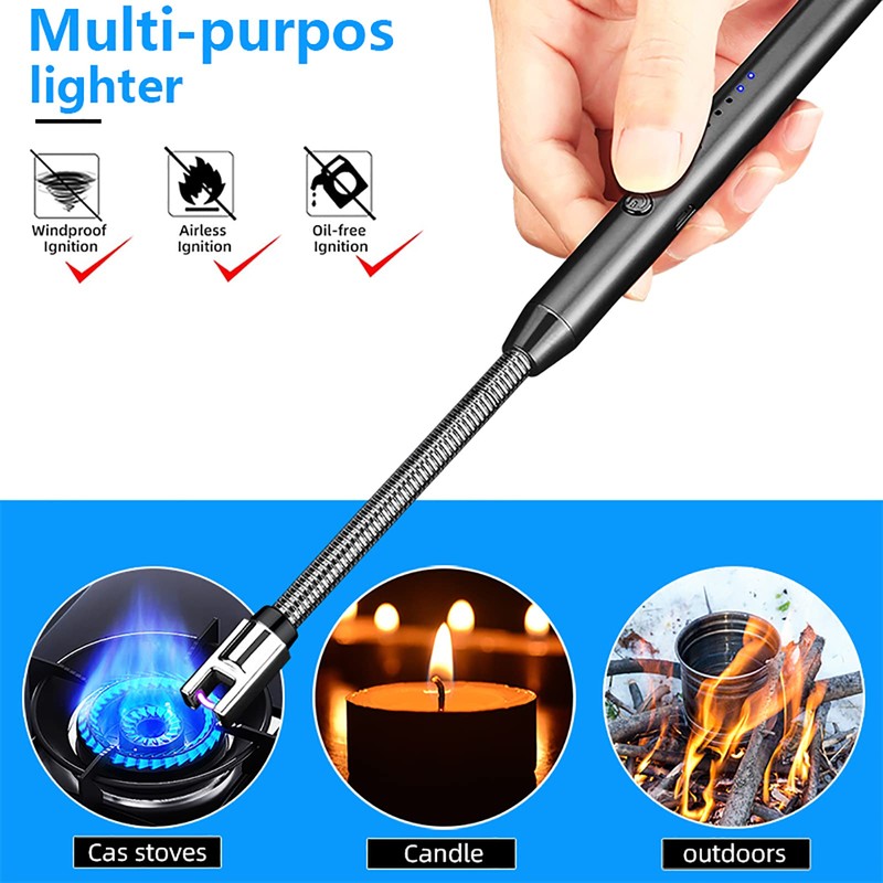 Electric Lighters, Plasma Arc Candle Lighter Rechargeable Lighter with LED