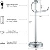 BESy 17 Inch Polished Chrome Stand Towel Bar Hanger Hand