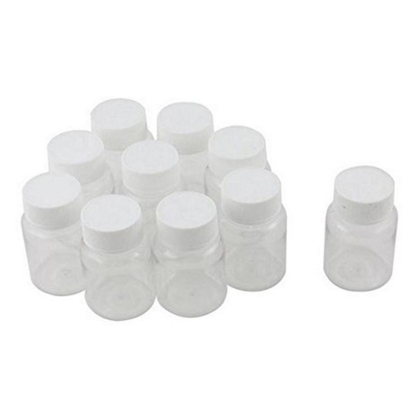 12PCS 15ml 0.51oz Clear Empty Portable Plastic Bottles Holder Liquid Water Sample Storage Container Case Box Bottle