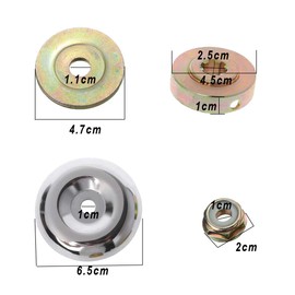 OSUTER 8 Pieces Lawn Mower Replacement Parts Universal Metal Brush Cutter Accessories Gear Strimmer Parts with 5 Pieces Mounting Nut