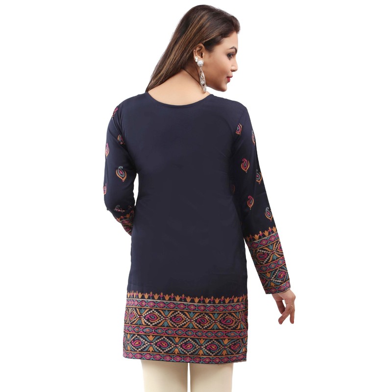 Maple Clothing - Túnica india para mujer con estampado Kurta,