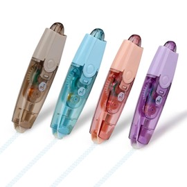 Huakaile Double Sided Tape Roller for Crafts, Scrapbook, Tape Roller, Scrapbooking Tape Runner, Dispenser for School, Office, Journaling Supplies (Pack of 4)