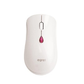 Egret SweetiE Wireless Mouse with Artificial Gemstone Button, 12 Colors, Birthstone, Charging, Silent, Bluetooth Receiver, Wireless, Lightweight, 2 Memories, DPI Adjustment, Cute, Stylish, Diamond,