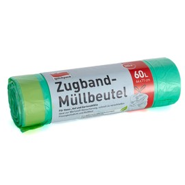 60 L Green Plastic Bin Liners Pack of 3