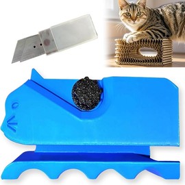 Cardboard Cutter for Cat Scratchers with 2pcs Blades-3D Printed Kitten Shaped Handheld Cardboard Cutter Tool, DIY Cat Scratchers Tool for Cat Lovers:_Red