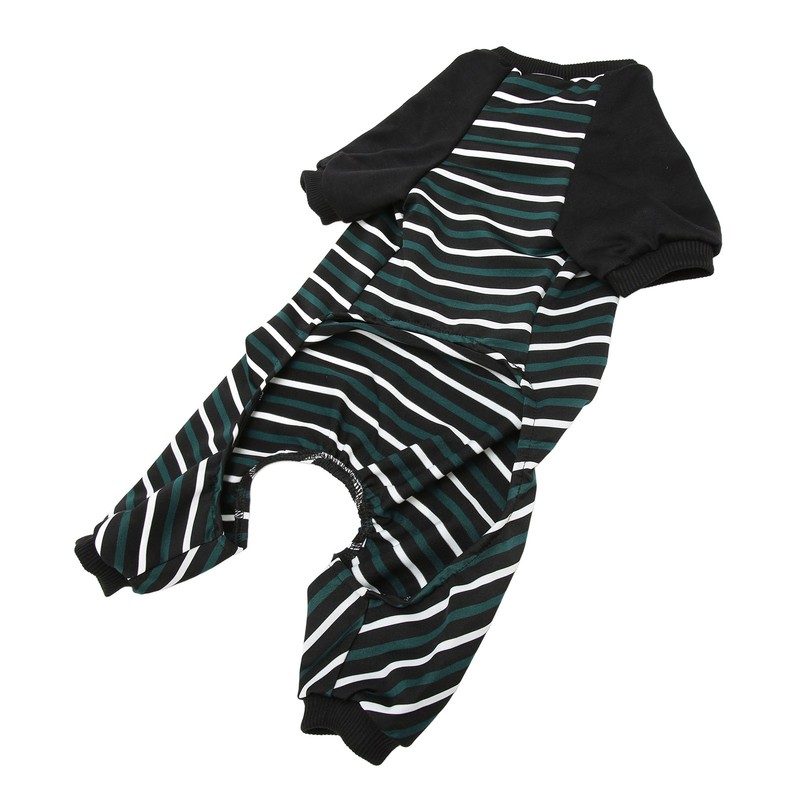 Striped Dog Pajamas Soft Stretchy Fashionable 4 Legged Puppy Pajamas