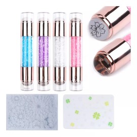 Mouyic Sello Doble De Lujo Con 2 Tapas + 1 Placa + 1 Raspador