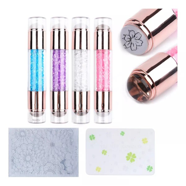 Mouyic Sello Doble De Lujo Con 2 Tapas + 1