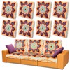 Hahafelt 8 Pcs Stretch Patio Cushion Covers Outdoor Sofa Cushion