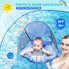 Mambobaby Baby Swim Float with Canopy & Tail Infant Pool