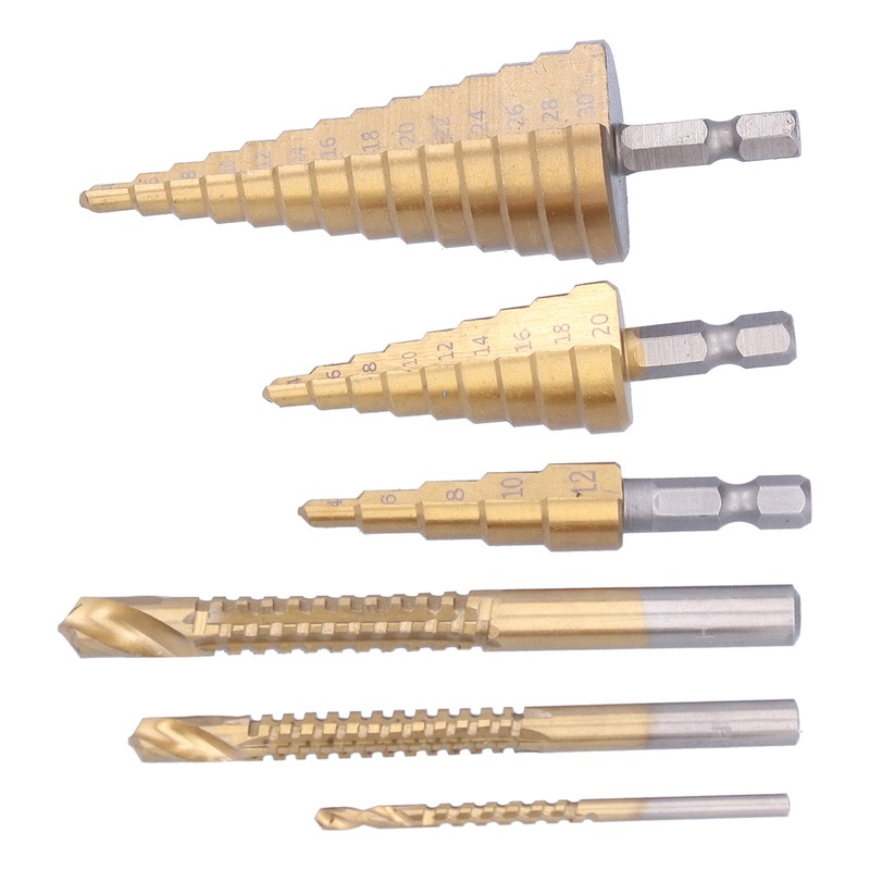 Step Drill Bits Serrated Spiral Bits High Speed Steel Woodworking