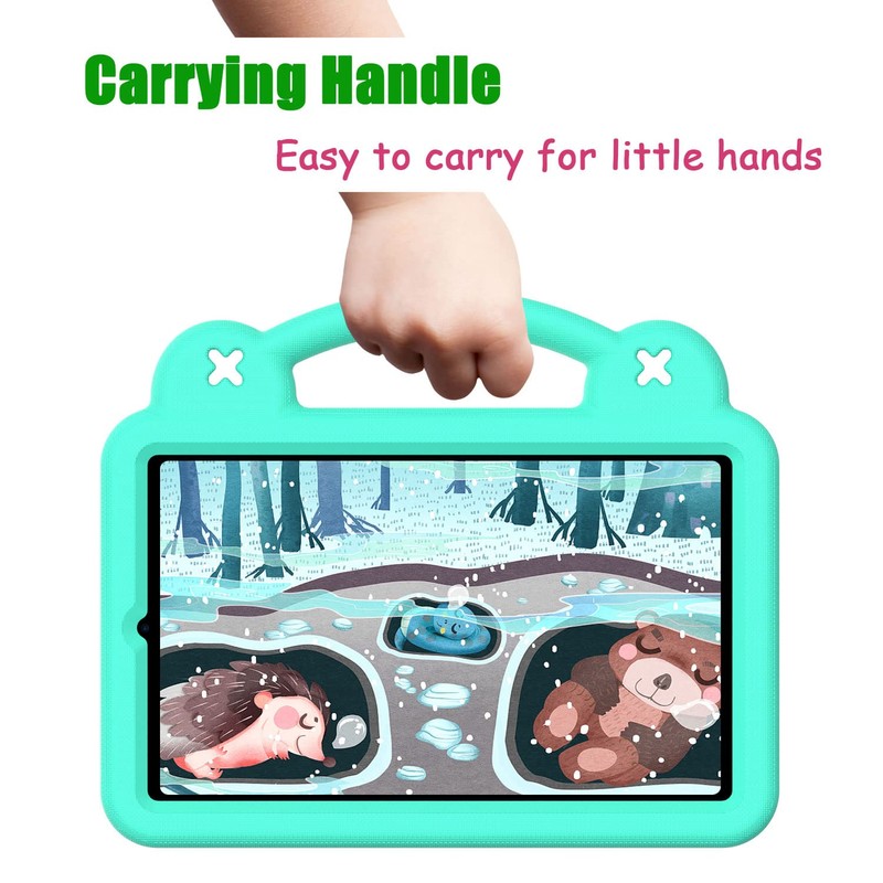 TCL Tab 8 LE Kids Case - DIY Cartoon EVA Foam Protective Cover With Handle & Stand