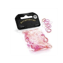 250 pcs Mini Hair Braid Elastic Bands in Shades of Pink