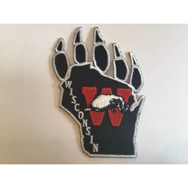 Unbranded Wisconsin Badgers Vintage Embroidered Iron on Patch 4” X 2.75”