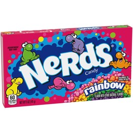 Wonka Rainbow Nerds Theatre Size Box 141g Box American Candy x 3 Delicious Tasty And Twisty Treat Gift Hamper