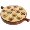 Hemoton Ceramic Escargot Baking Dish, 12 Holes Snail Plate with