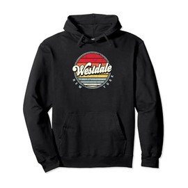 Retro Westdale Home State Cool 70s Style Sunset Pullover Hoodie