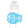 Blue Gel Mouse Wrist Rest–Clear Cute Fish Mouse Wrist Rest,