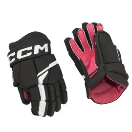 CCM Next Ice Hockey Gloves Junior (Black/White, Size: 12)