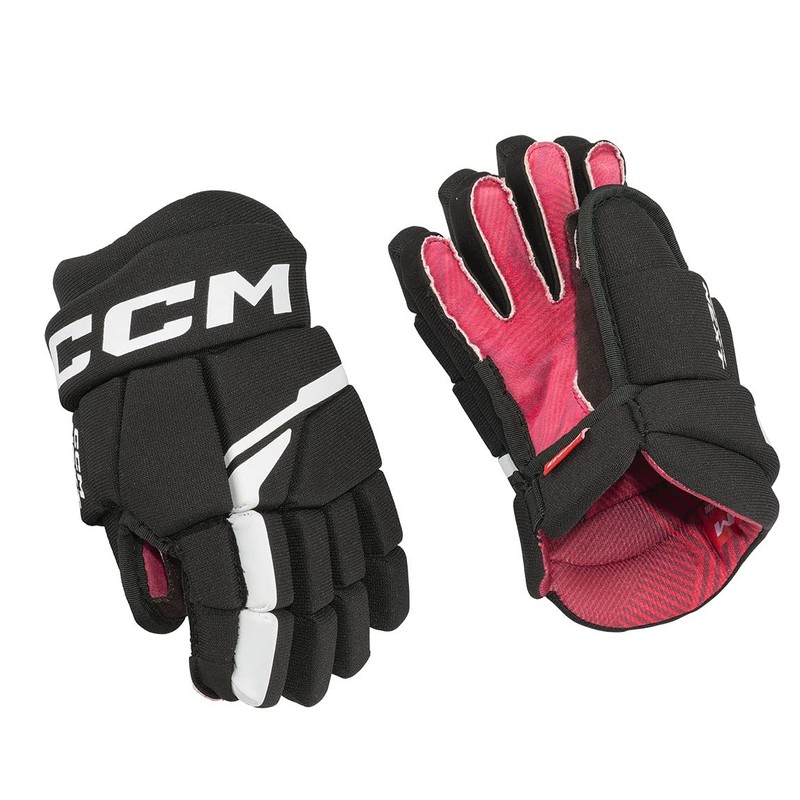 CCM Next Ice Hockey Gloves Junior (Black/White, Size: 12)