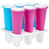 Zoku Summer Pops, 6 Squeezable Silicone Molds with Reusable Spill-resistant Lids and Tray, BPA-free