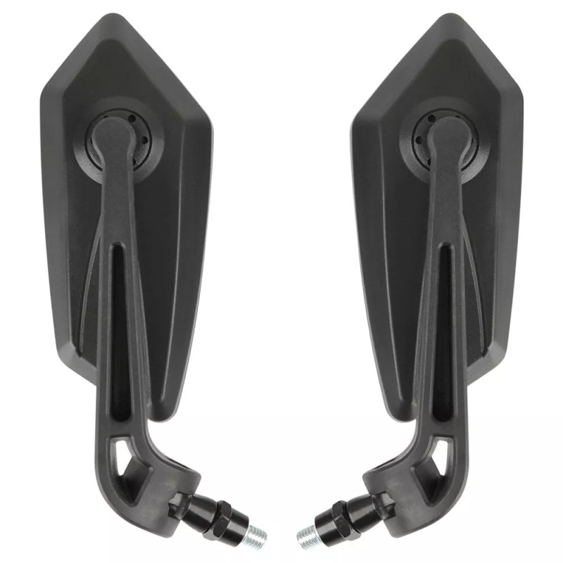KEEPDSGN 2x Black Motorcycle Rear View Mirror For Yamaha V