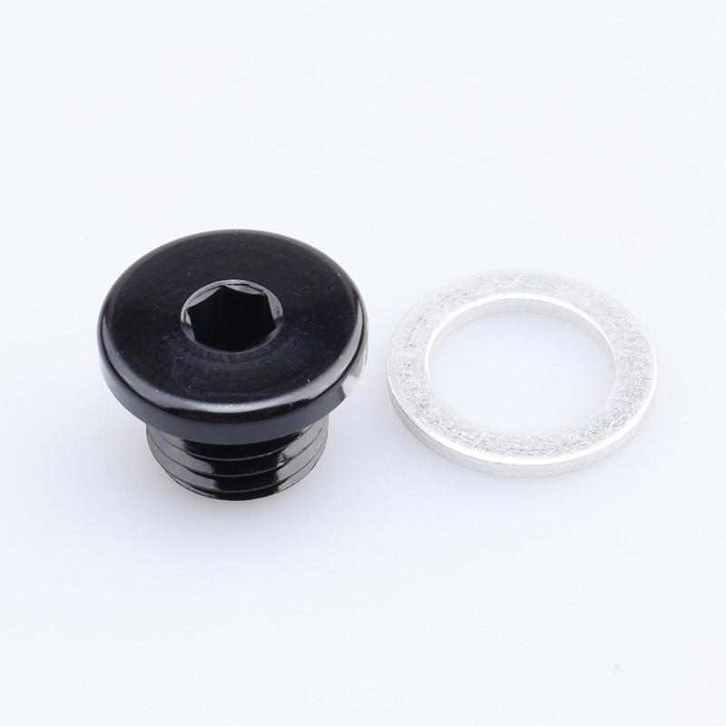 AC PERFORMANCE M12x1.5 Low Profile Hex Port Plug Aluminum Black