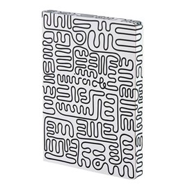 nuuna Notebook A5+ | Graphic L - Miracle | 3.5 mm Dot Grid | 256 Numbered Pages | 120 g Premium Paper | White Leather | Sustainably Produced in Germany