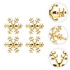 Alipis 12 Pcs Snowflake Napkin Ring Gold Snowflake Napkin Rings