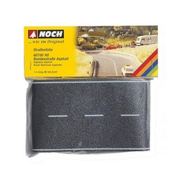 NOCH® Bundesstraße, realistisches Modell Straße, Asphalt 100 x 8 cm für die Spurweite H0 ideal zum Modellbau und DIY