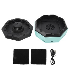 Smokeless Ashtray USB Rechargeable Multifuntional Easy to Clean Ash Tray for Home Outdoor Office Car Green