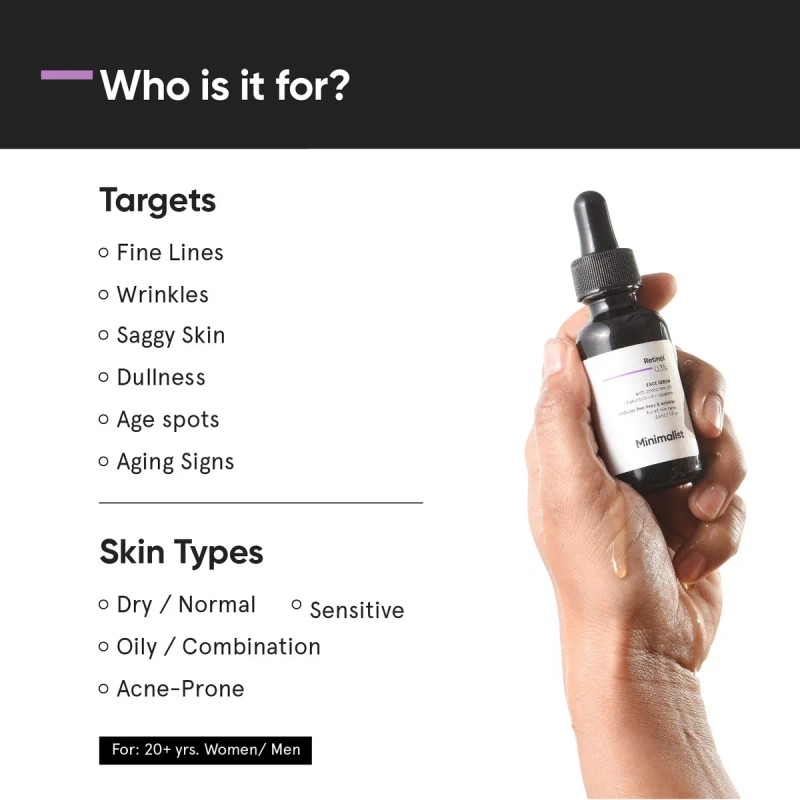 Suero Minimalista De Retinol Al 0.3% Con Aceite De Bakuchiol
