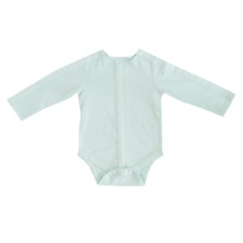 Spoonie Threads Mint Long-Sleeve All-Access Bodysuit | Preemie to 4T | G-Tube, Catheter, NICU/PICU, Port-friendly adaptive clothing