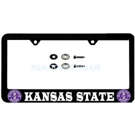 Unbranded License Plate Frame  Stainless Steel Vinyl Lettering FOR Kansas State Wildcats