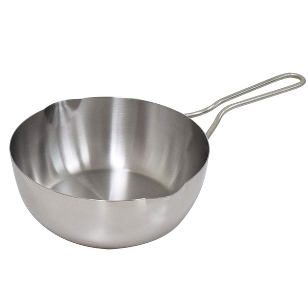 Urushiyama KSN-20Y Snow Flat Pot, 7.9 inches (20 cm), Induction Compatible, Stainless Steel, Made in Japan Koshino