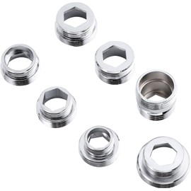 Adaptador Metálico para Grifo de Cocina Función Antileak, 7 Piezas para Fregadero y Jardín, Adecuado para Purificador de Agua Hogar