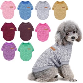 Idepet Pet Dog Classic Sweater, Soft Fleece Coat for Small,Medium Dog,Warm Pet Dog Cat Clothes,Soft Puppy Customes 2 Color (M, Grey)