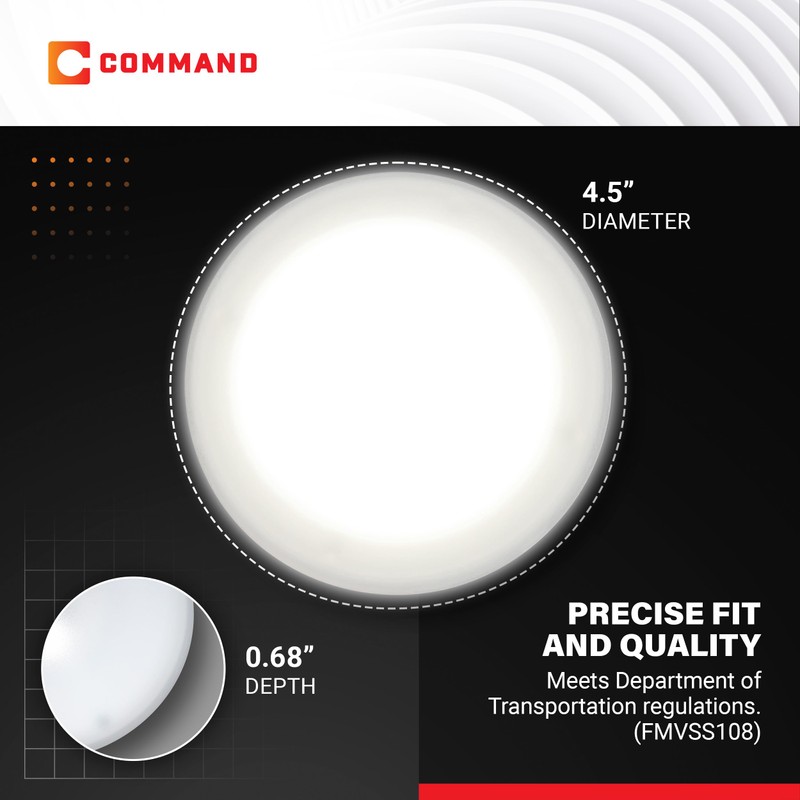Command Electronics OEM 12V LED RV Low Profile Surface Mount