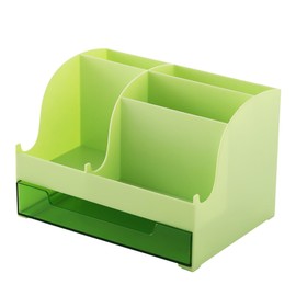 ENN LLC Large Capacity Desktop Pen Holder with Drawer, Stylish Desk Organizer (Green)
