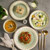 MissYip Melamine Dinnerware Set, 16 Piece for 4, Unbreakable Kitchen