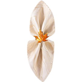 Wnntyu Maple Leaves Napkin Buckles Leaves for Dinner Anniversary Table Decoration Napkin Rings Christmas, Easter, Wedding, Holiday, Party, Pack of 6