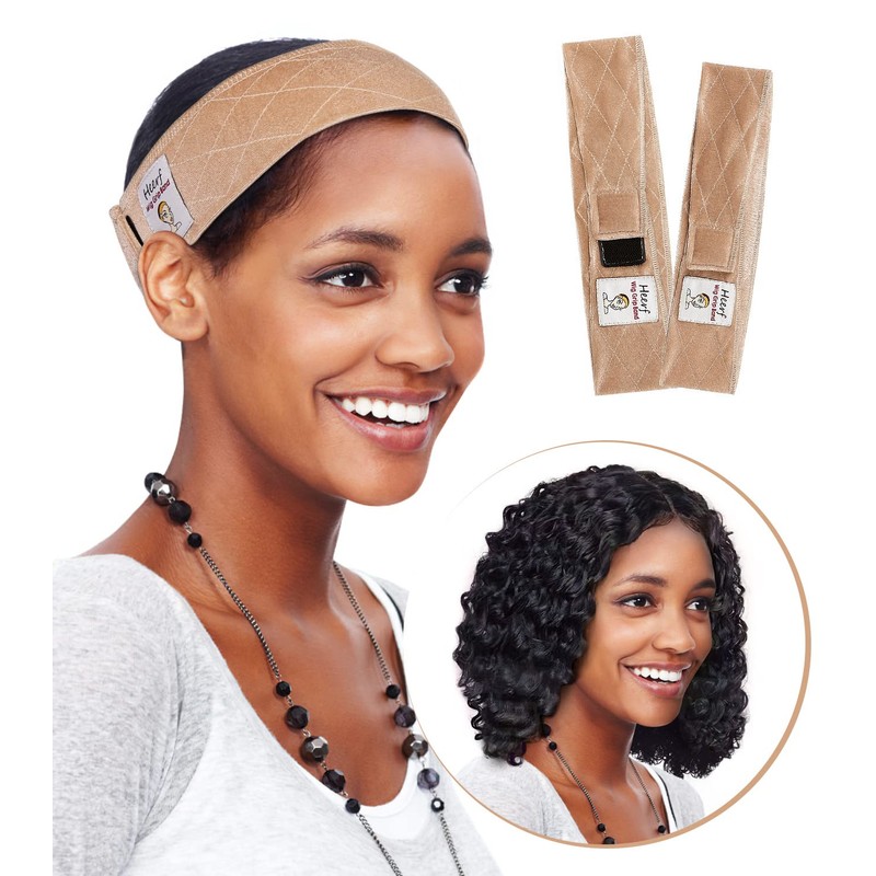 Heerf Adjustable Velvet Wig Grip Comfort Band, Wig Liner Headband,