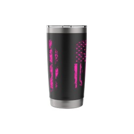 Pink American Flag Stainless Steel Insulated Tumbler
