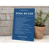 Pool Rules - Black & White/Blue & White Sign for