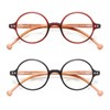 TISHUI Reading Glasses Women Men +3.50 Blue Light Blocking Round