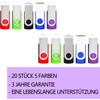 USB Sticks 8 GB Pack of 20 Multi-Coloured AreTop Memory