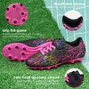 brooman Kids Firm Ground Soccer Cleats Girls Football Cleats with