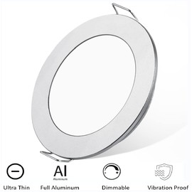 12V 3W RV Boat Ceiling Lights Recessed Cabinet Dome Lights Super Slim Downlights Suitable for Motorhome Sailboat Yacht interior lighting 4 Pack (4500K)