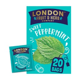 London Fruit & Herb Sweet Peppermint Tea, Caffeine-Free Herbal Infusion, 20 Teabags – Refreshing Minty Blend, Naturally Soothing and Cooling
